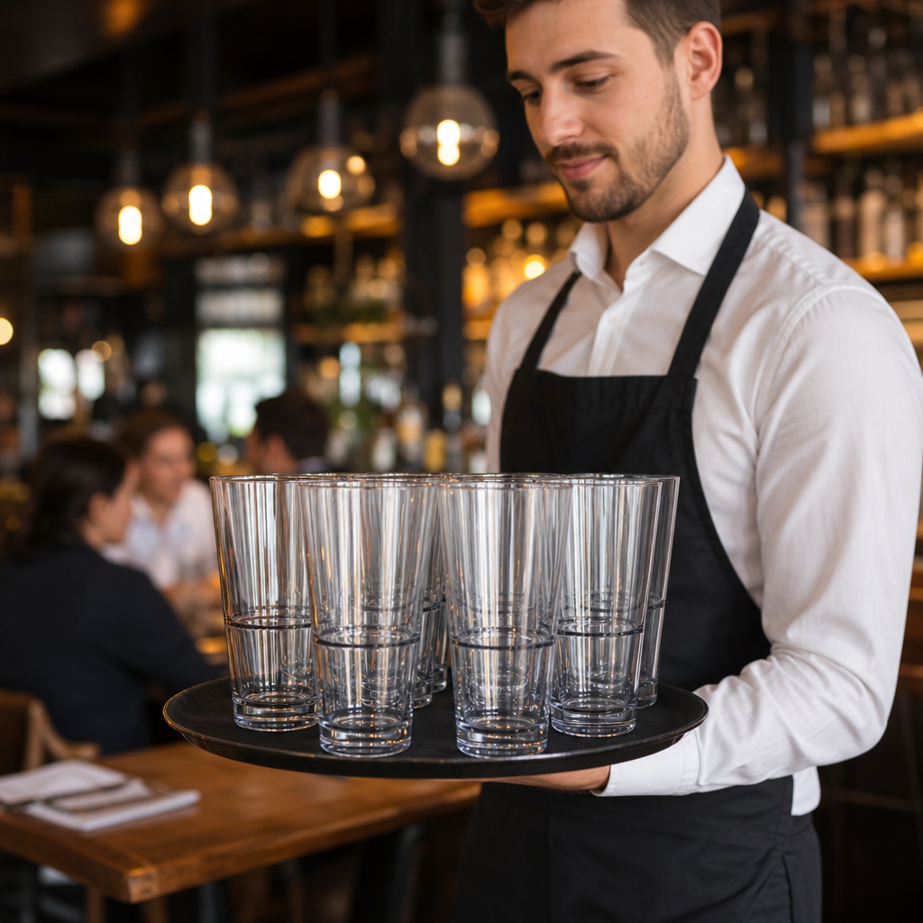 Polycarbonate Stacking Pint Glasses 570ml for Bars & Restaurants (Pack of 12)