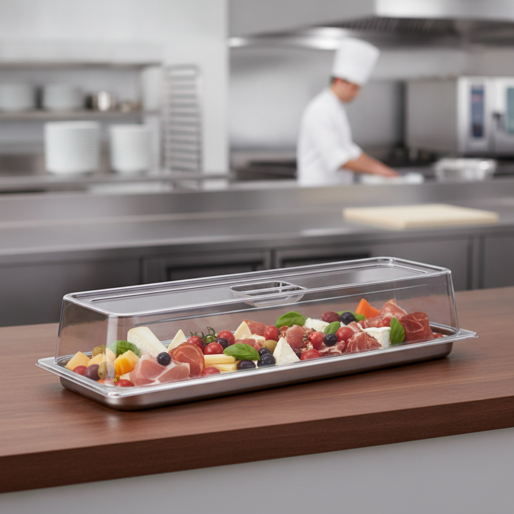 Polycarbonate GN 2/4 Platter Cover for Food Service