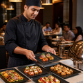 Square Trays 303mm Melamine for Buffet Presentations (Pack of 4)