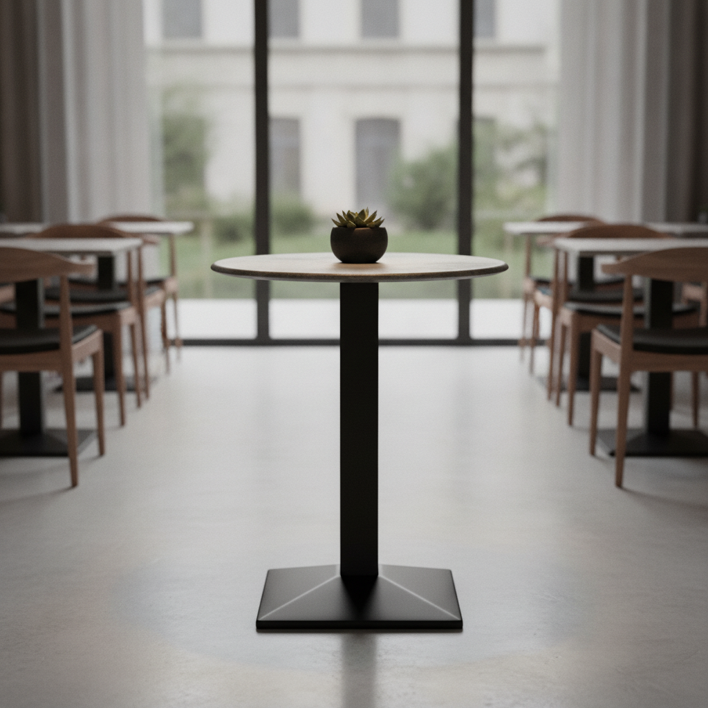 Concrete Round Poseur Table 600mm for Indoor & Outdoor Dining