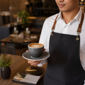 Cappuccino Saucers 158mm Black Vitrified Ceramic for Professional Catering (Pack of 12)