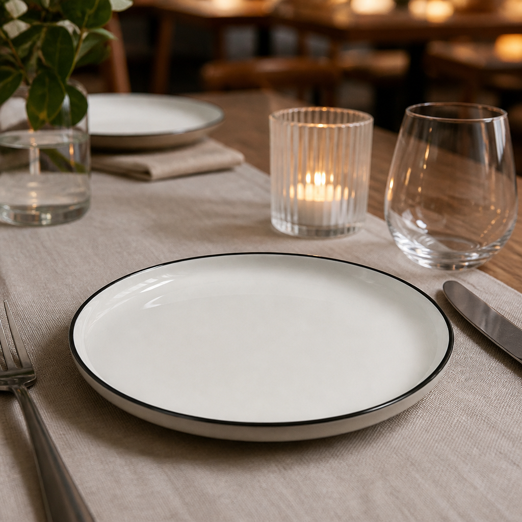 Coupe Plates 165mm Vitrified Ceramic for Restaurants & Cafés (Pack of 12)