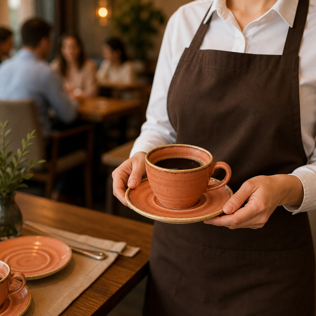 Ceramic Saucers 117.5mm Terracotta for Cafés & Restaurants (Pack of 36)