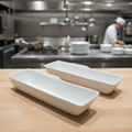 Porcelain Rectangular Serving Dishes 500x160mm for Catering (Pack of 2)
