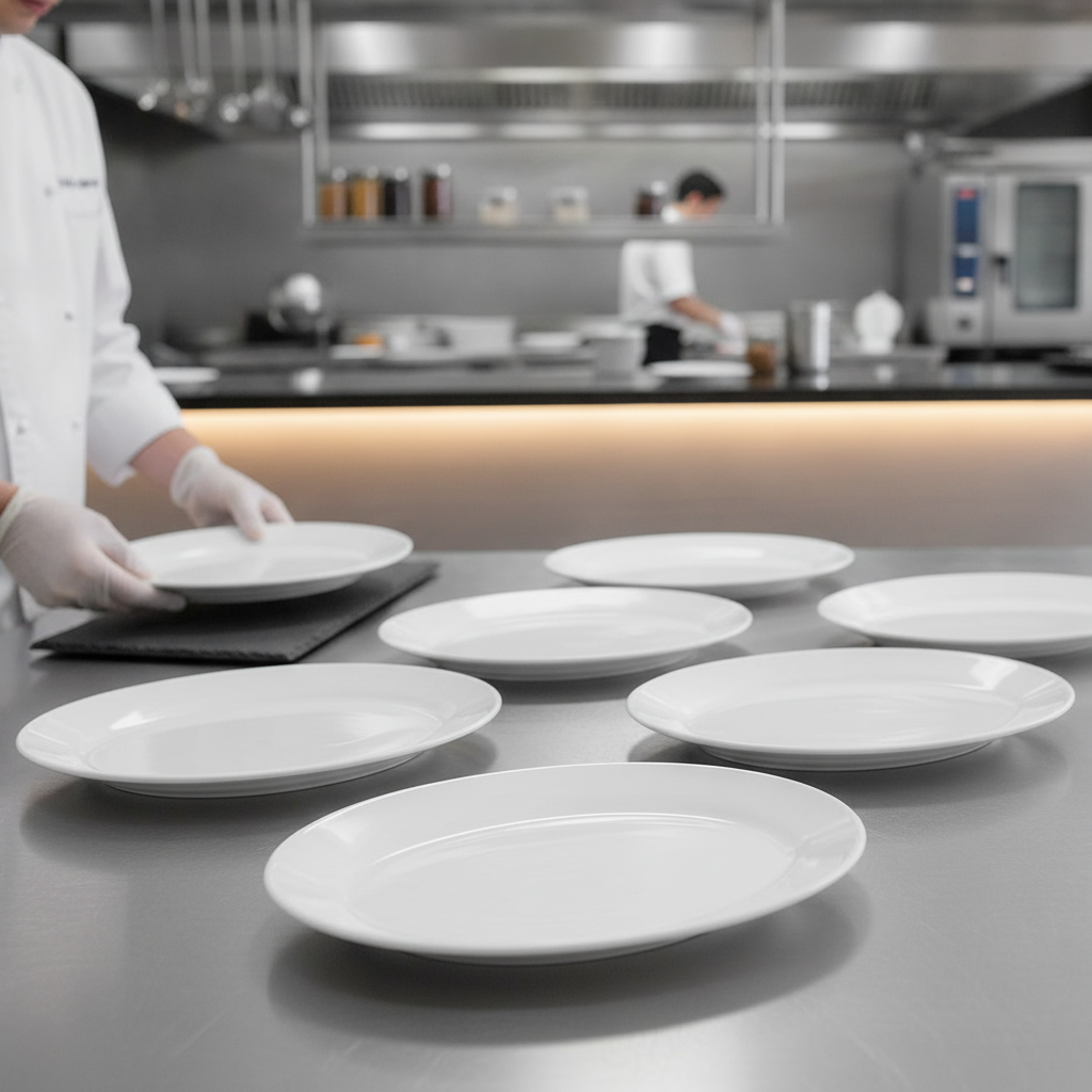 Porcelain Oval Dish 202mm for Fine Dining (Pack of 24)