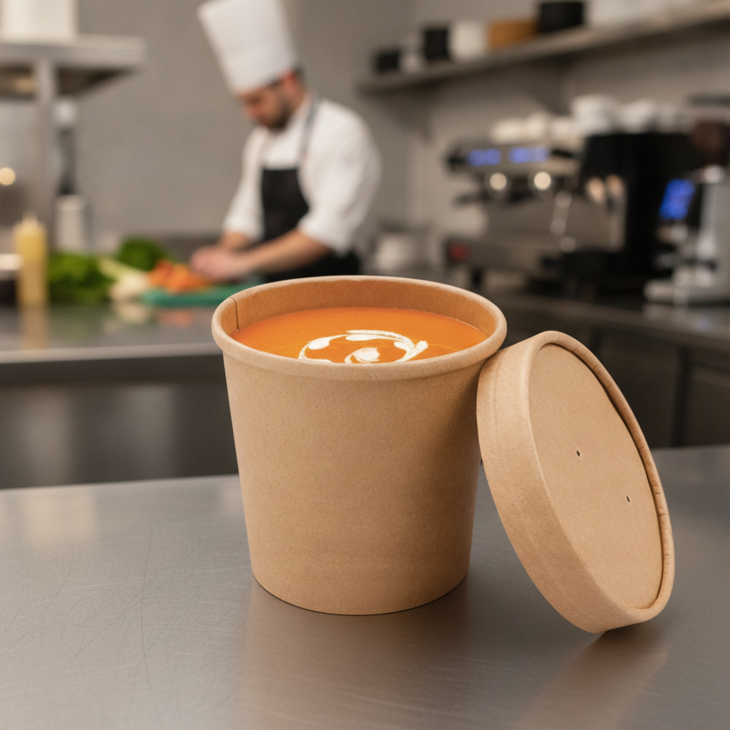Paper Kraft Souper Cups 350ml for Food-to-Go (Pack of 500)