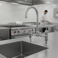 Chrome Plated Mixer Tap with 6" Levers for Sinks