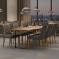 Rubber Wood Bath Dining Chair 870x460mm for Restaurants & Cafés (Pack of 6)