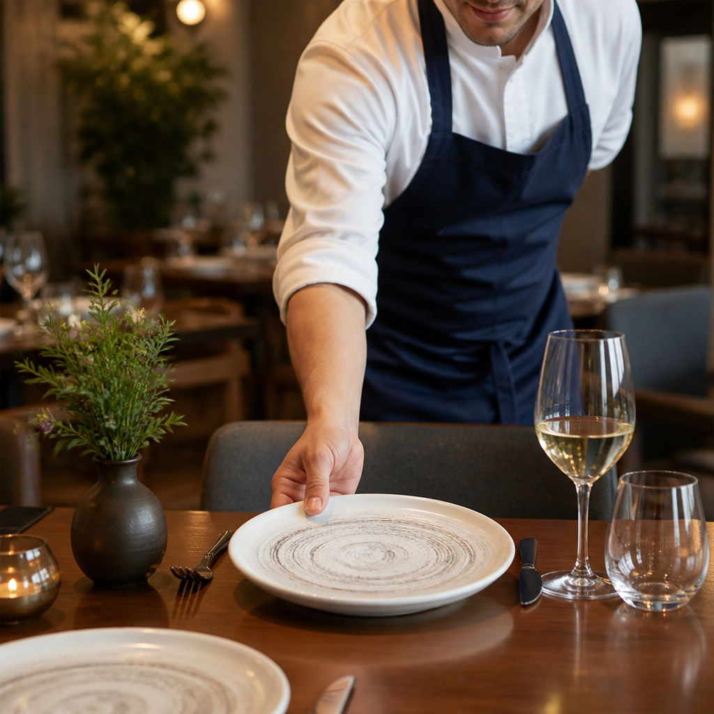 Walled Plates 210mm Vitrified Ceramic for Dining & Entertaining (Pack of 6)