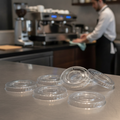 Bagasse Clear Cup Lids for Takeaway Packaging (Pack of 1000)