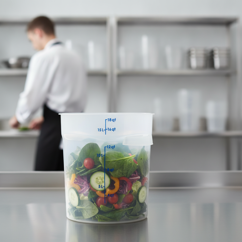 Polypropylene CamRound Container 17.2L for Efficient Food Storage