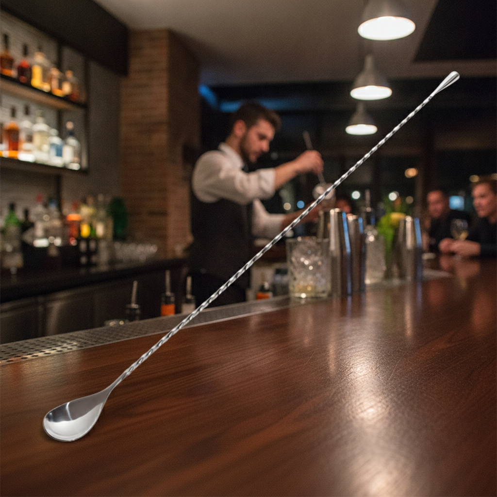 Stainless Steel Long Bar Spoon 450mm for Bartending