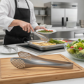 Stainless Steel Perforated Tongs 225mm for Kitchen & Buffet Use