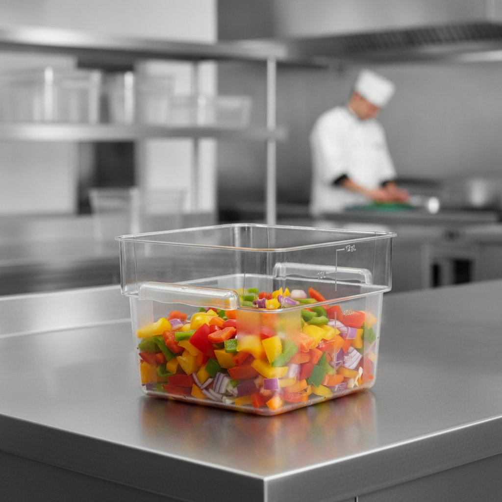 ABS Square Storage Container 10L for Professional Kitchens