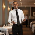 Polycotton Long Sleeve White Dress Shirt for Front of House