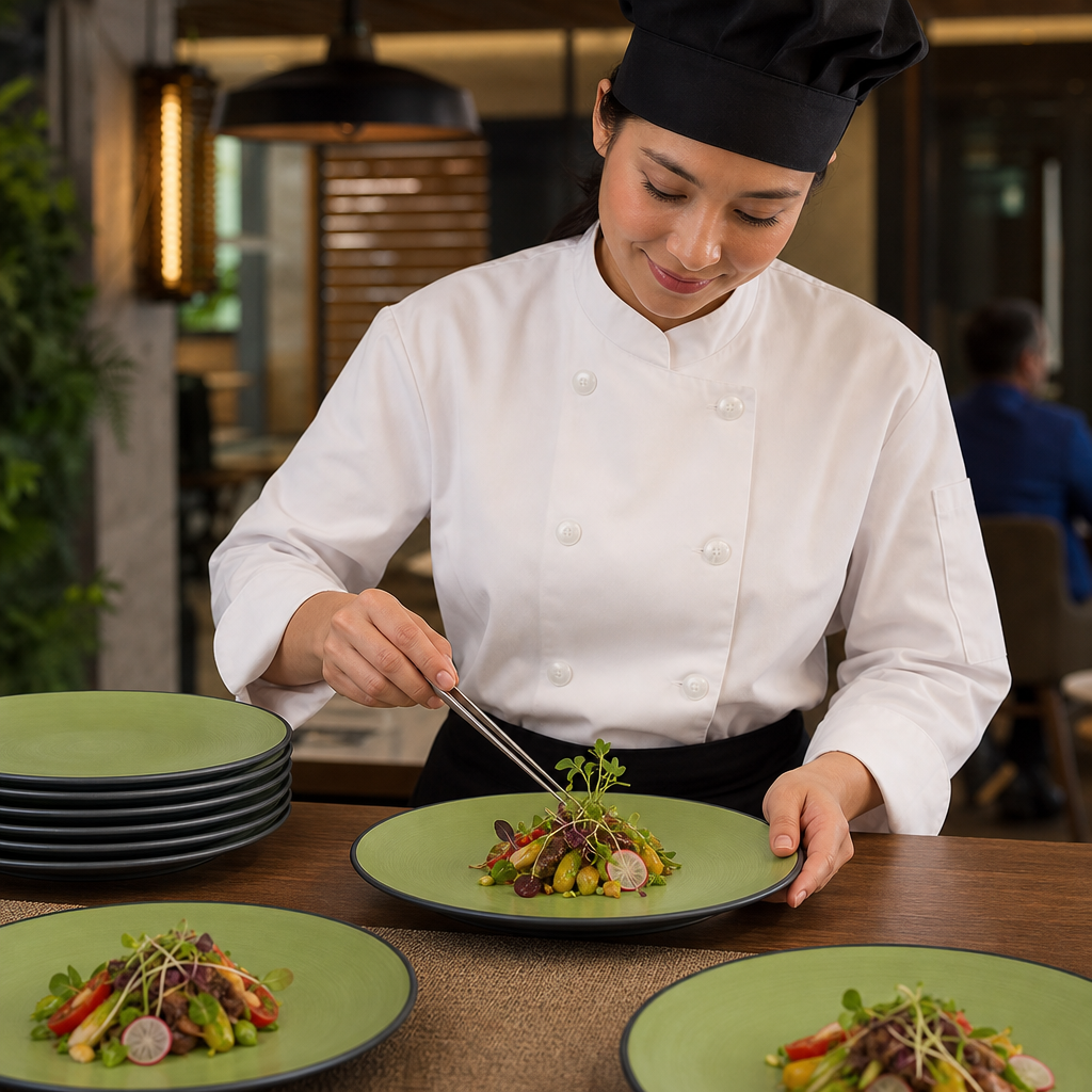 Round Plates Made 229mm Melamine for Foodservice (Pack of 24)