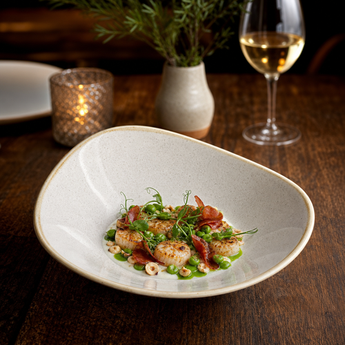 Bowls White Ceramic for Casual Dining (Pack of 12)
