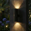 Metal Black Ripple Wall Light for Entrances & Gardens