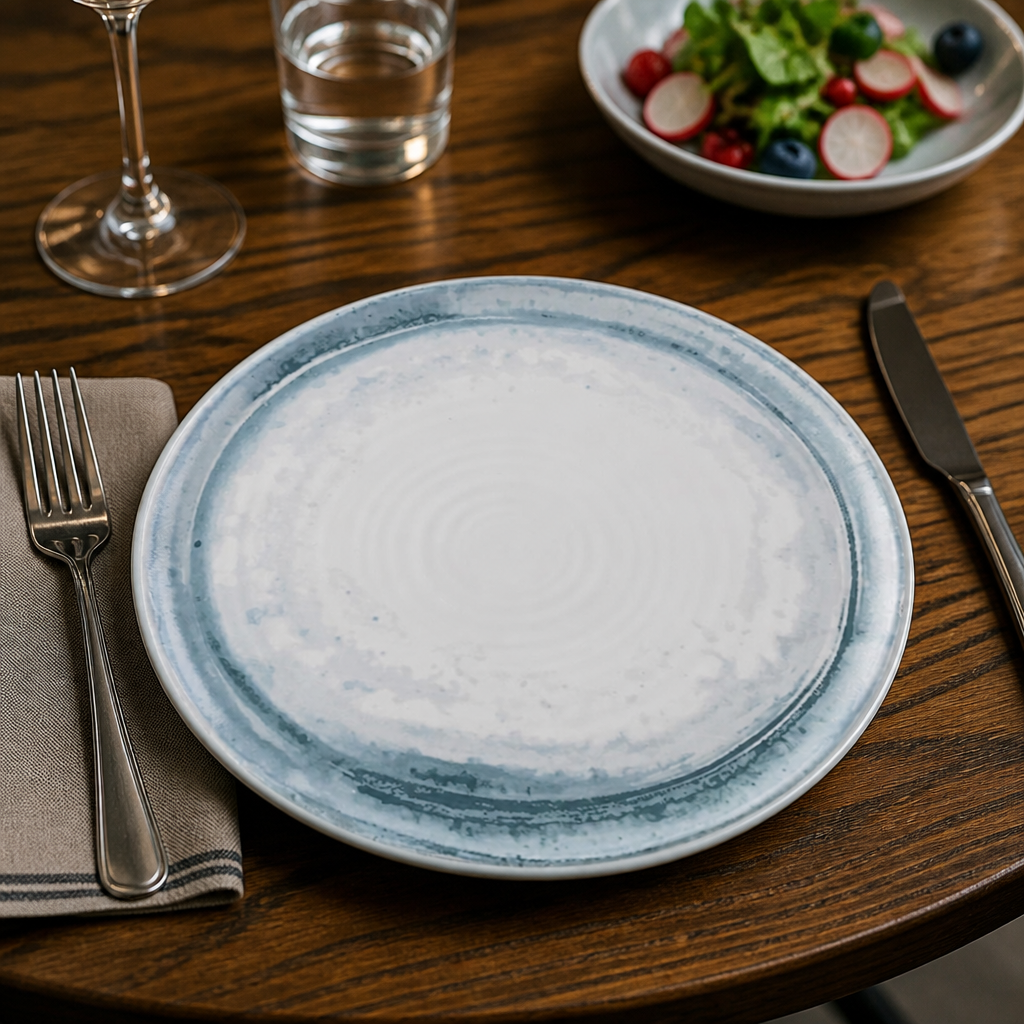 Finca Limestone Organic Coupe Flat Plates 318mm for Professional Use (Pack of 6)