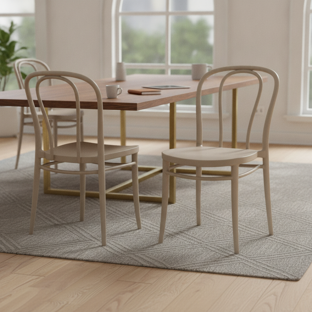 Polypropylene Taupe Side Chair 850mm for Hospitality & Workspaces (Pack of 2)