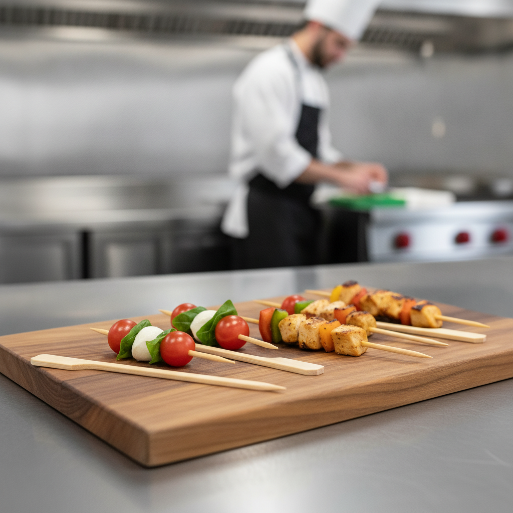Bamboo Paddle Skewers 90mm for Catering & Events (Pack of 100)