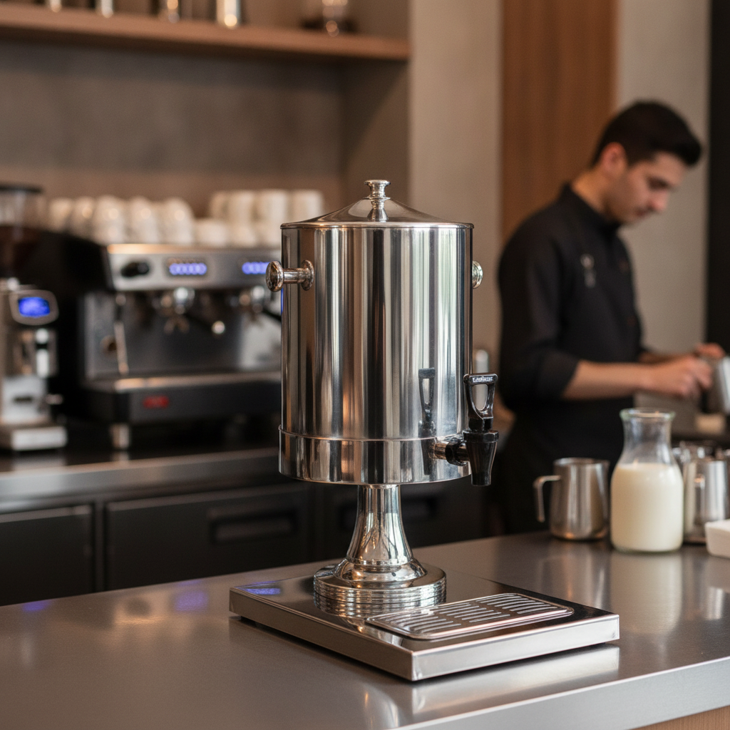 Stainless Steel Milk Dispenser 6.5L for Catering & Hospitality