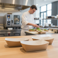 Compostable Kraft Food Trays for Event Catering (Pack of 500)