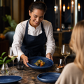 Walled Plates Porcelain for Dining Experiences (Pack of 6)
