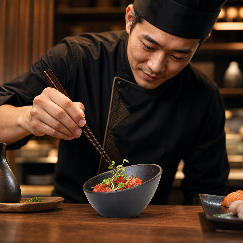 Round Sloped Dipping Bowl 150ml Melamine for Oriental Restaurants