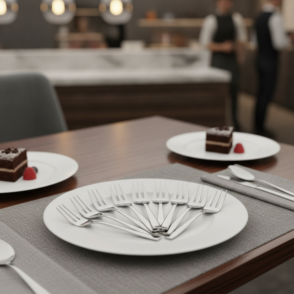 Stainless Steel Cake Forks 156mm for Elegant Serving (Pack of 12)