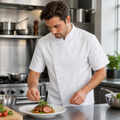 Unisex Cannes Chef Jacket in White for Professional Kitchens