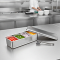 Stainless Steel Four-Compartment Container for Food Storage