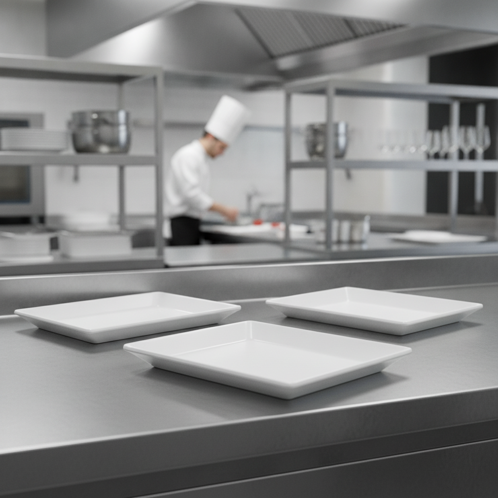 Recycled PET White GN 1/2 Tray 325x265mm for Buffets