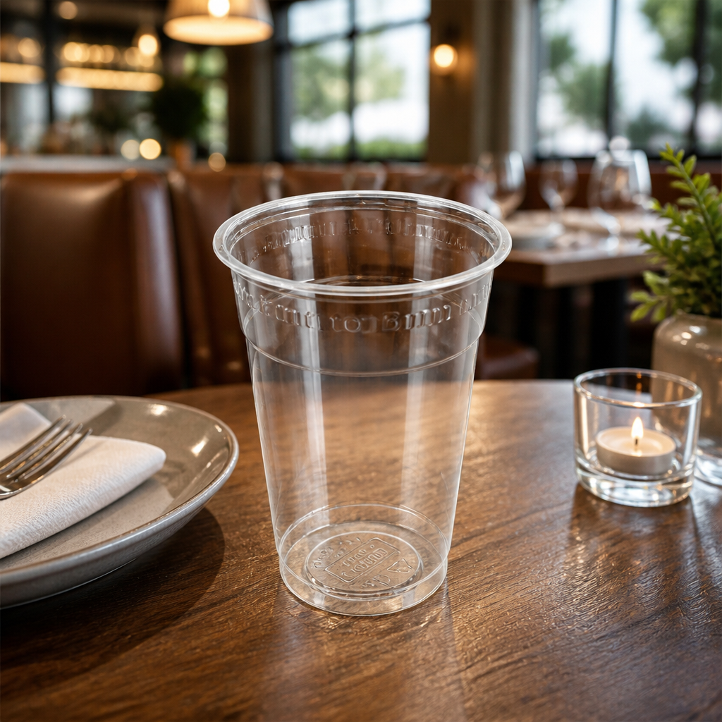 Clear Plastic Half Pint Tumblers 284ml for Events & Parties (Pack of 1000)