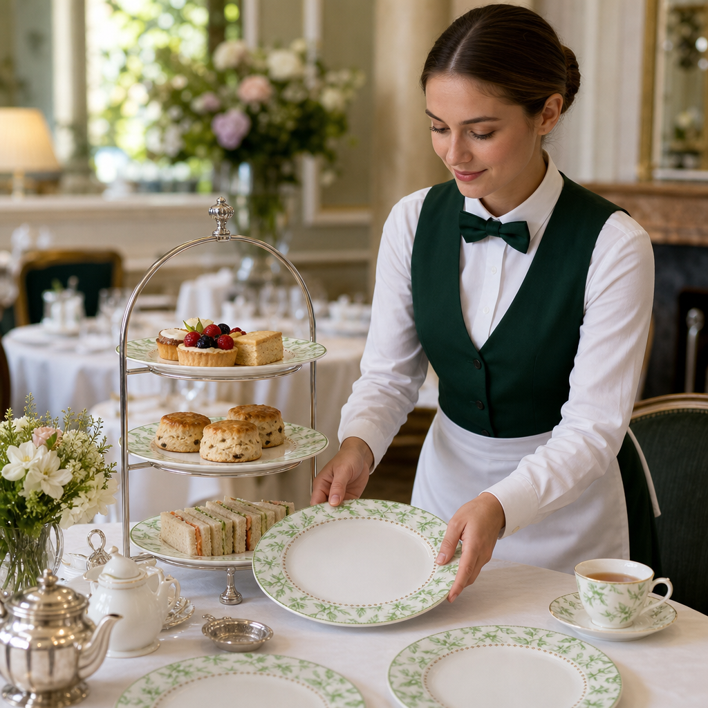 Hand-Painted Plates 300mm Ceramic for Afternoon Tea (Pack of 12)