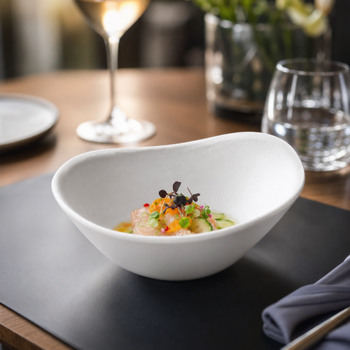Bowls 200mm White Vitrified Ceramic for Professional Use (Pack of 12)