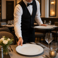 Plates 255mm Black China for Elegant Dining (Pack of 12)