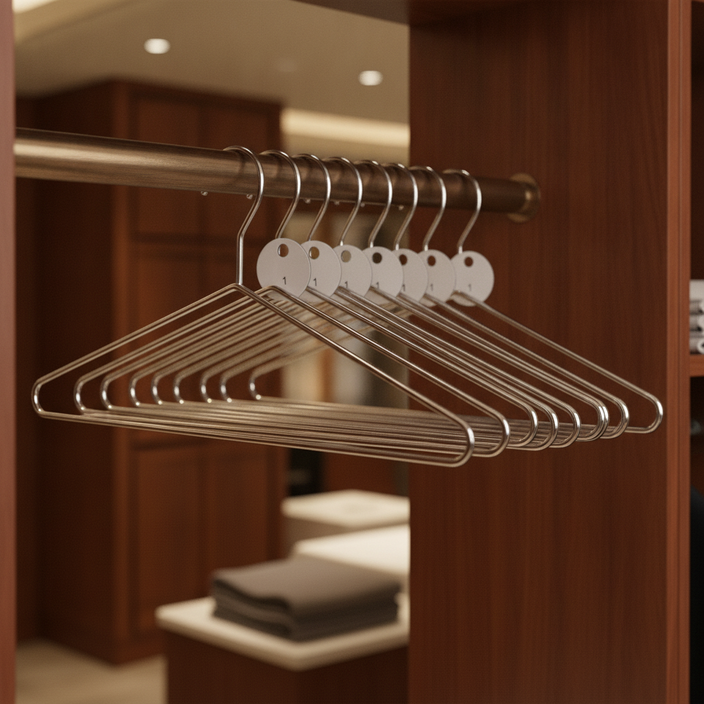 Chrome Plated Steel Hangers for Restaurants & Hotels (Pack of 50)