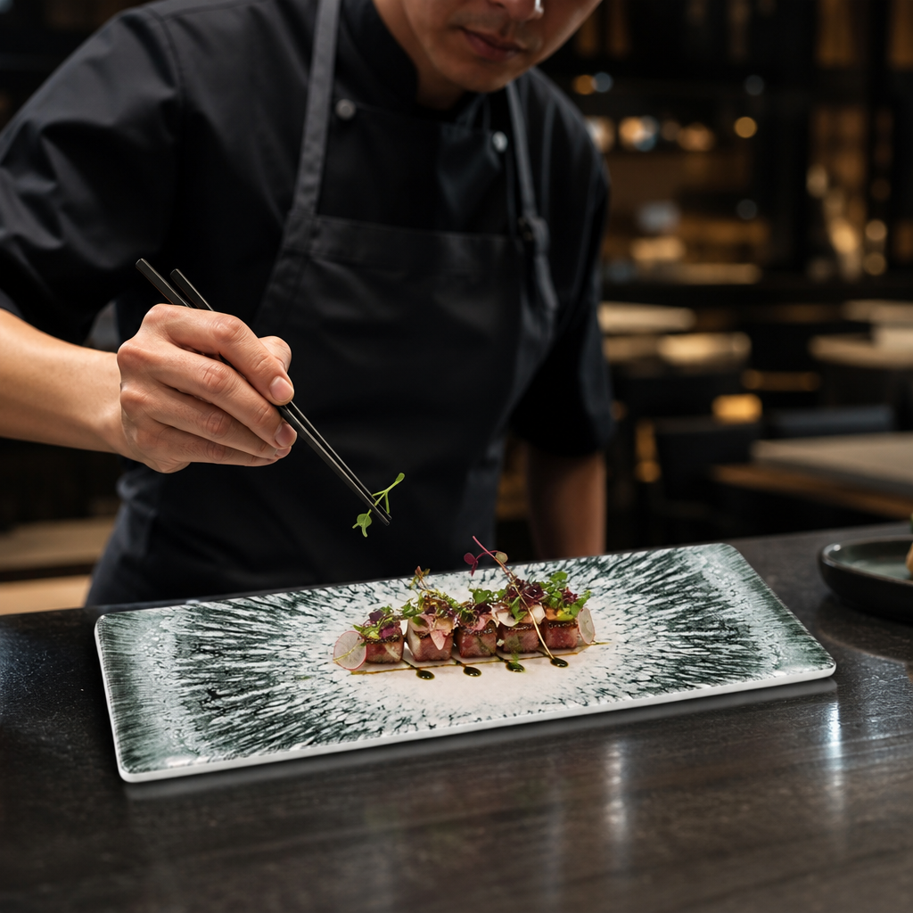 Tasting Trays 295x88mm Black Vitrified Ceramic for Dining Experiences (Pack of 6)