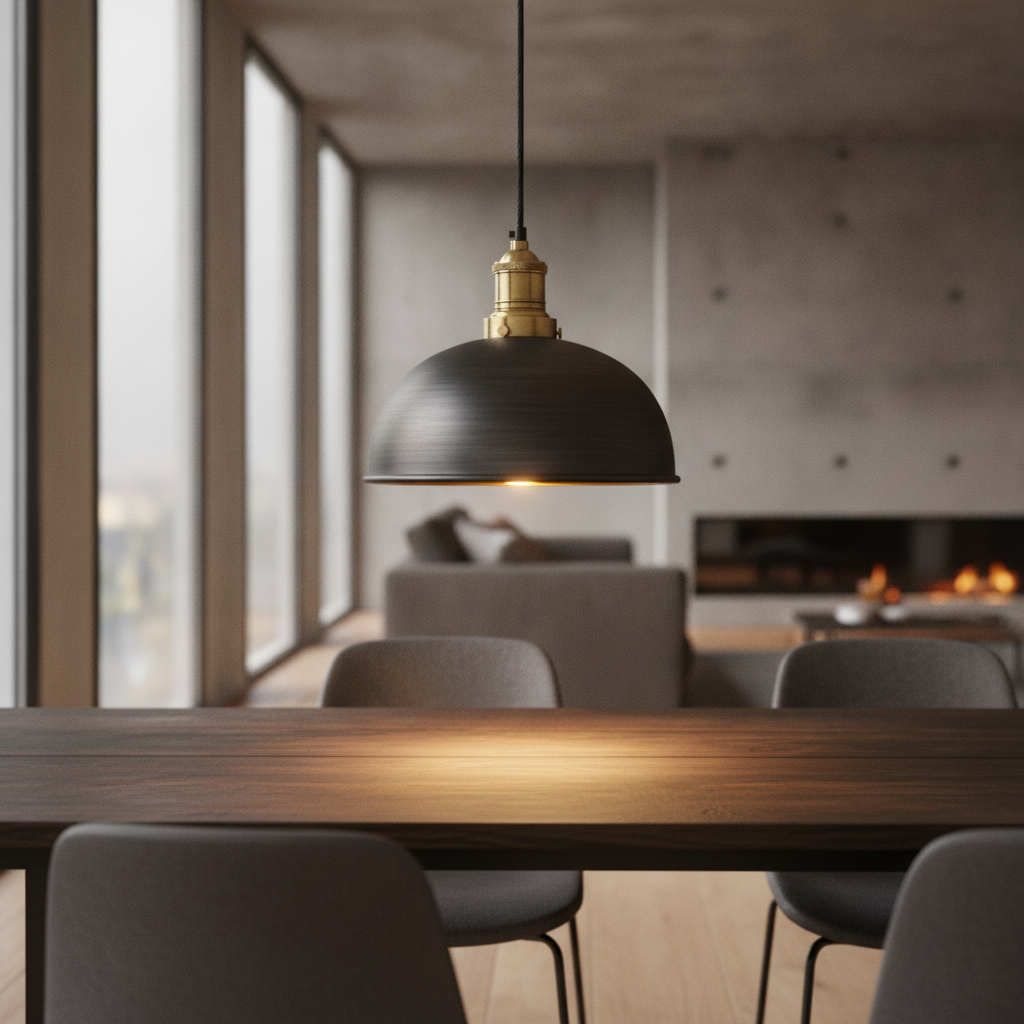 Brass Dome Pendant Light 200mm for Stylish Interiors