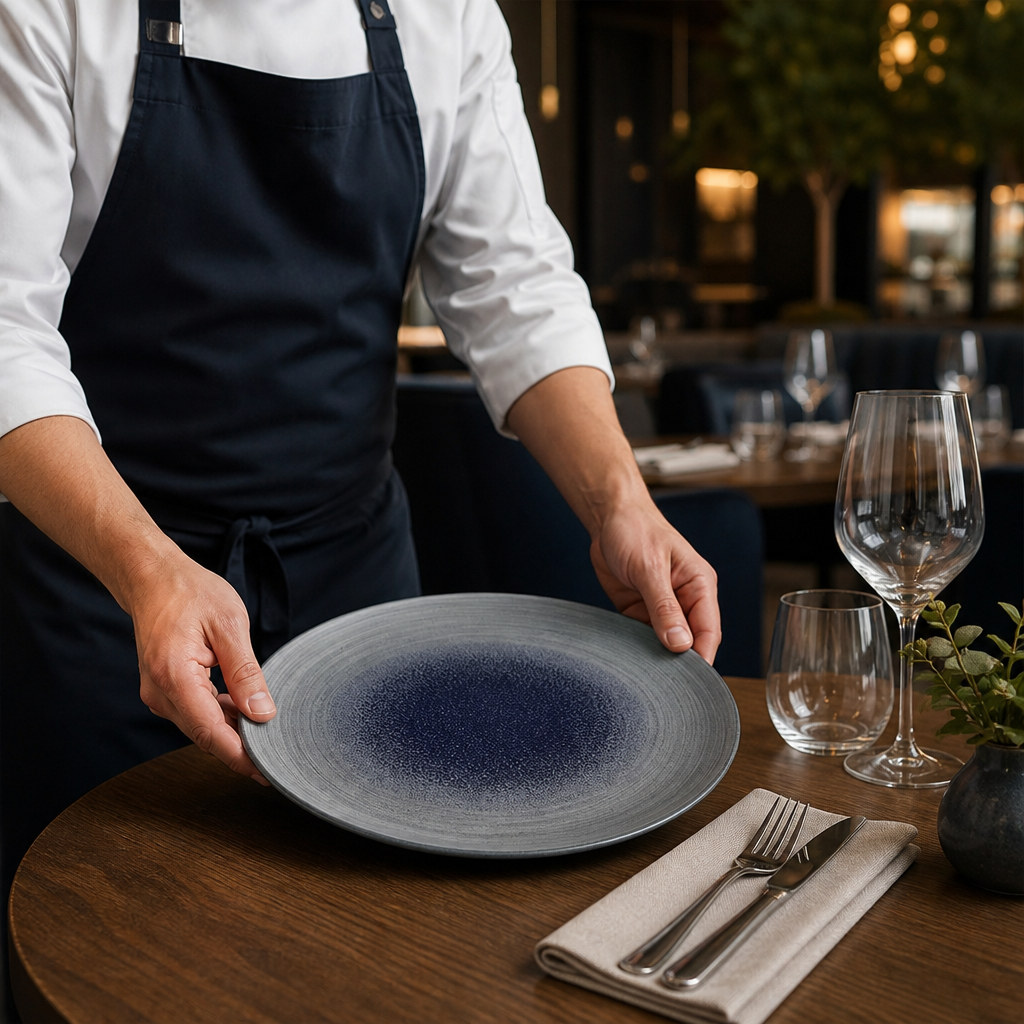 Coupe Plates inch 11.25 Grey Vitrified Porcelain for Dining (Pack of 12)