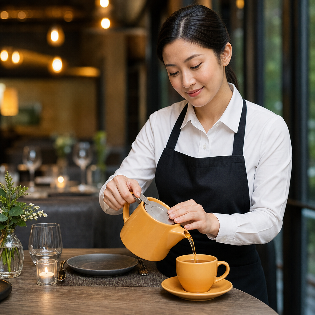 Ceramic Stump Teapot 530ml with Stainless Steel Infuser for Tea Lovers