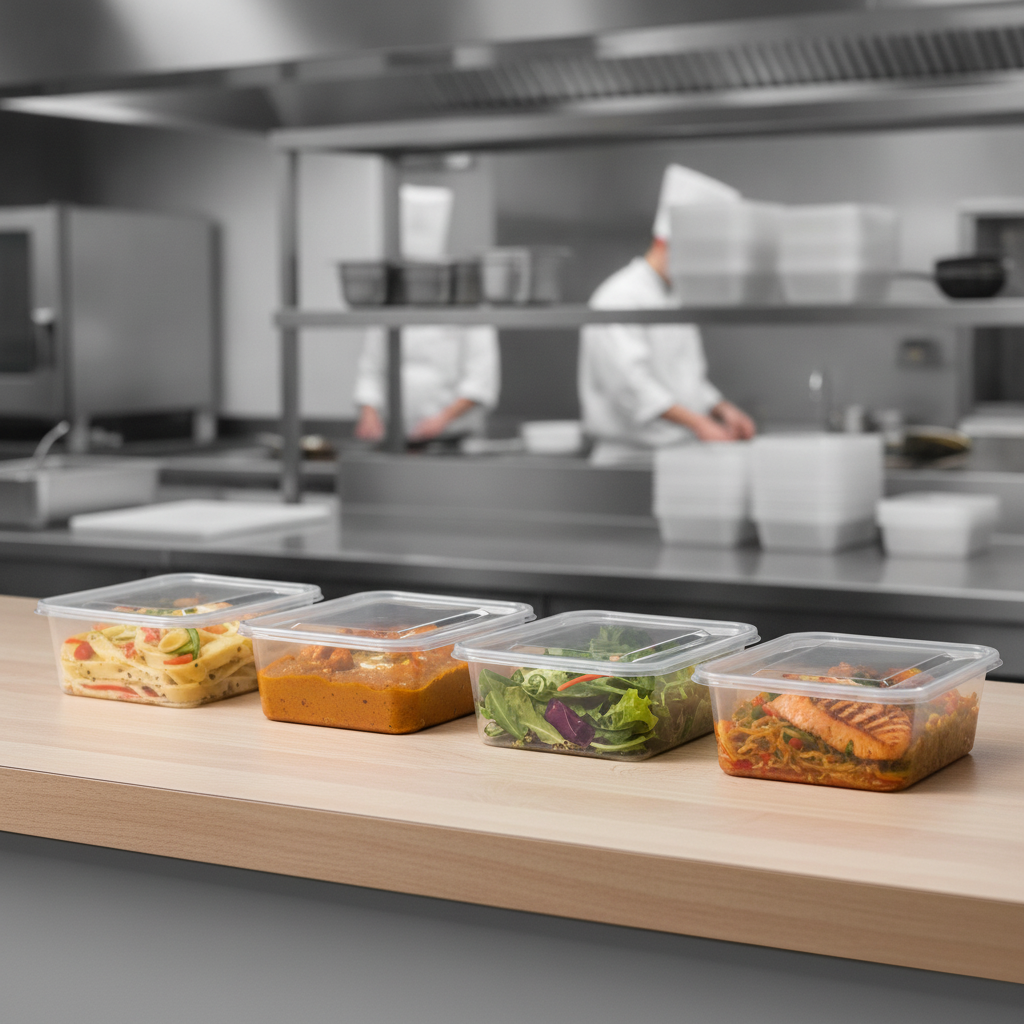 Polypropylene Microwavable Containers 650ml for Takeaway Use (Pack of 250)