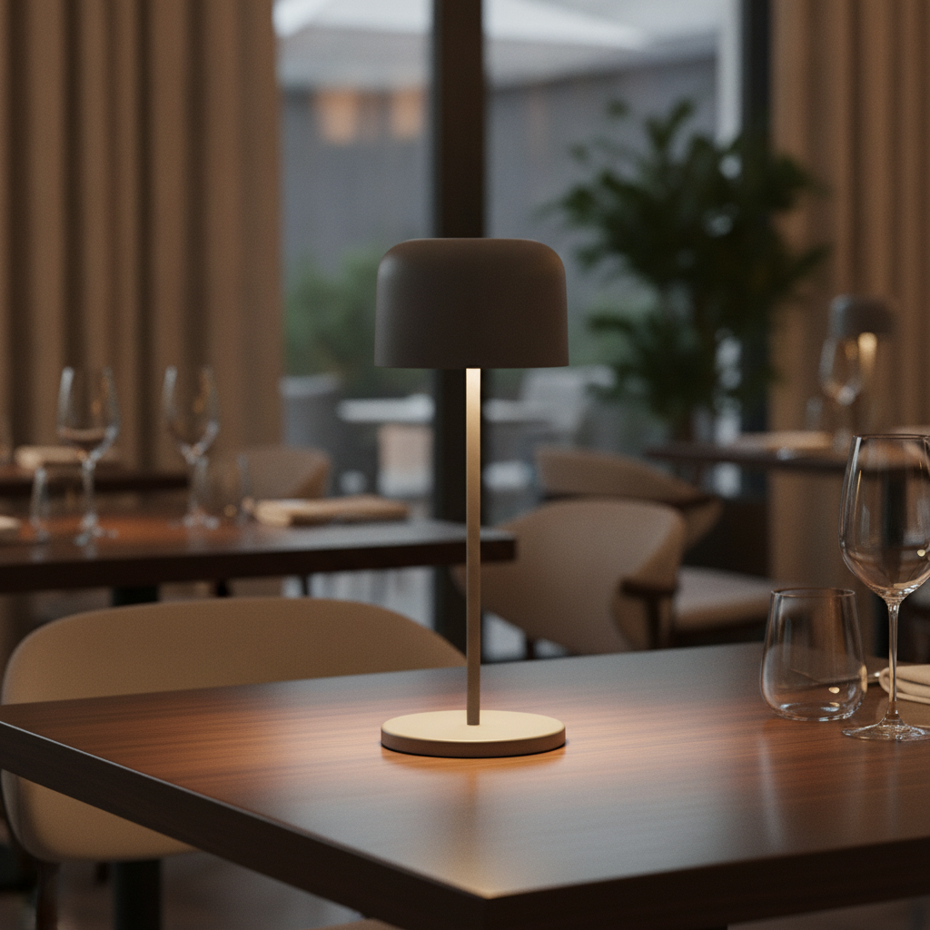 Aluminium Grey Table Lamp 300mm for Indoor & Outdoor Use