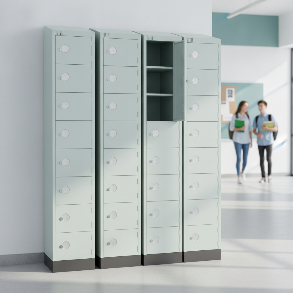Powder Coated Steel Lockers 450mm Deep for Schools & Workplaces