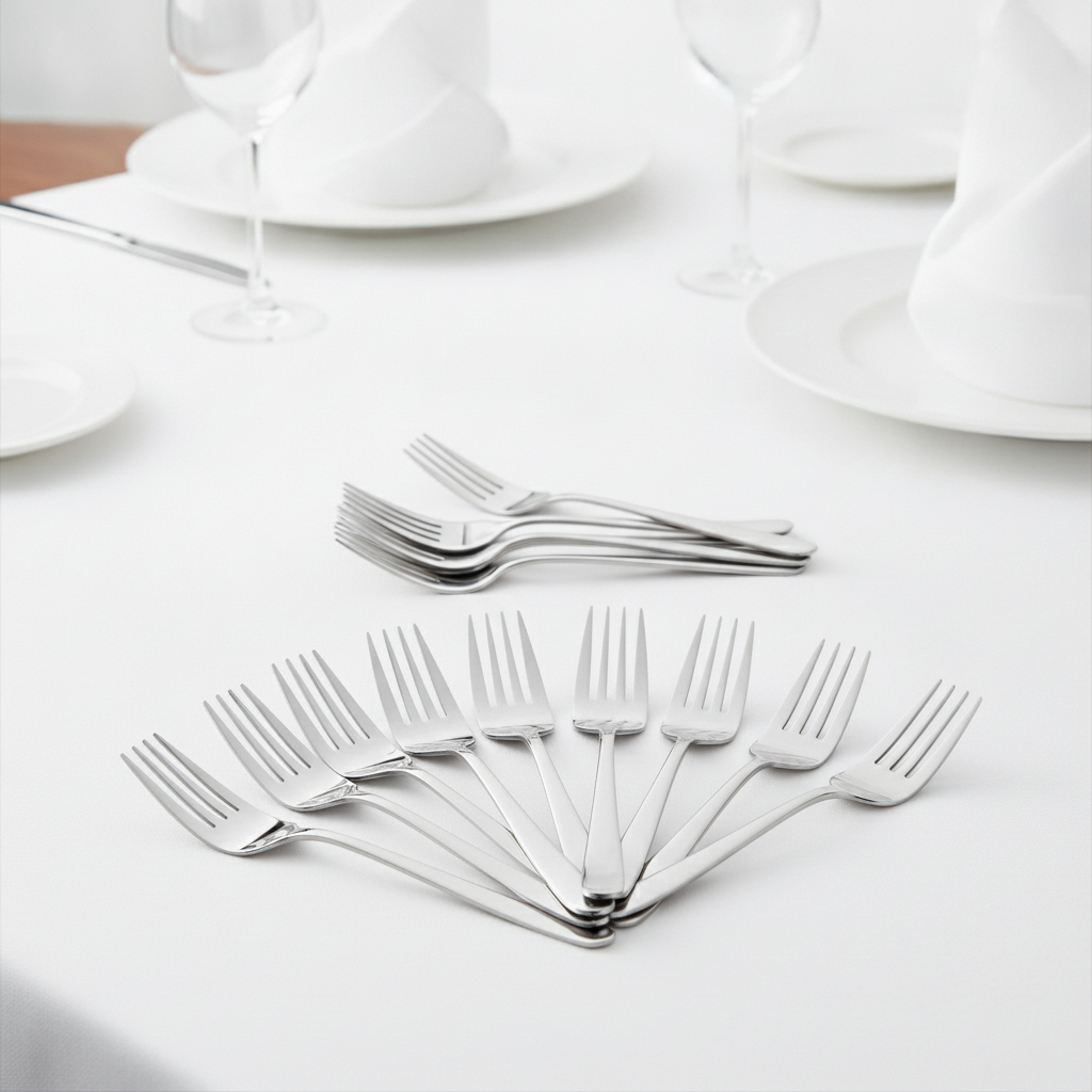 18/10 Stainless Steel Fish Forks for Elegant Dining (Pack of 12)