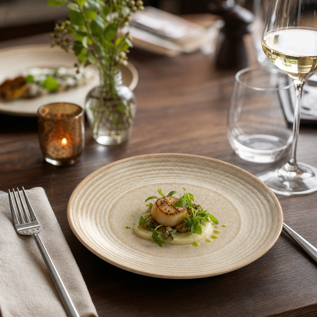 Coupe Plates 200mm Vitrified Stoneware for Dining Experiences (Pack of 12)