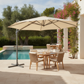 Metal Cream Heavy Duty Parasol 3.5m for Outdoor Spaces
