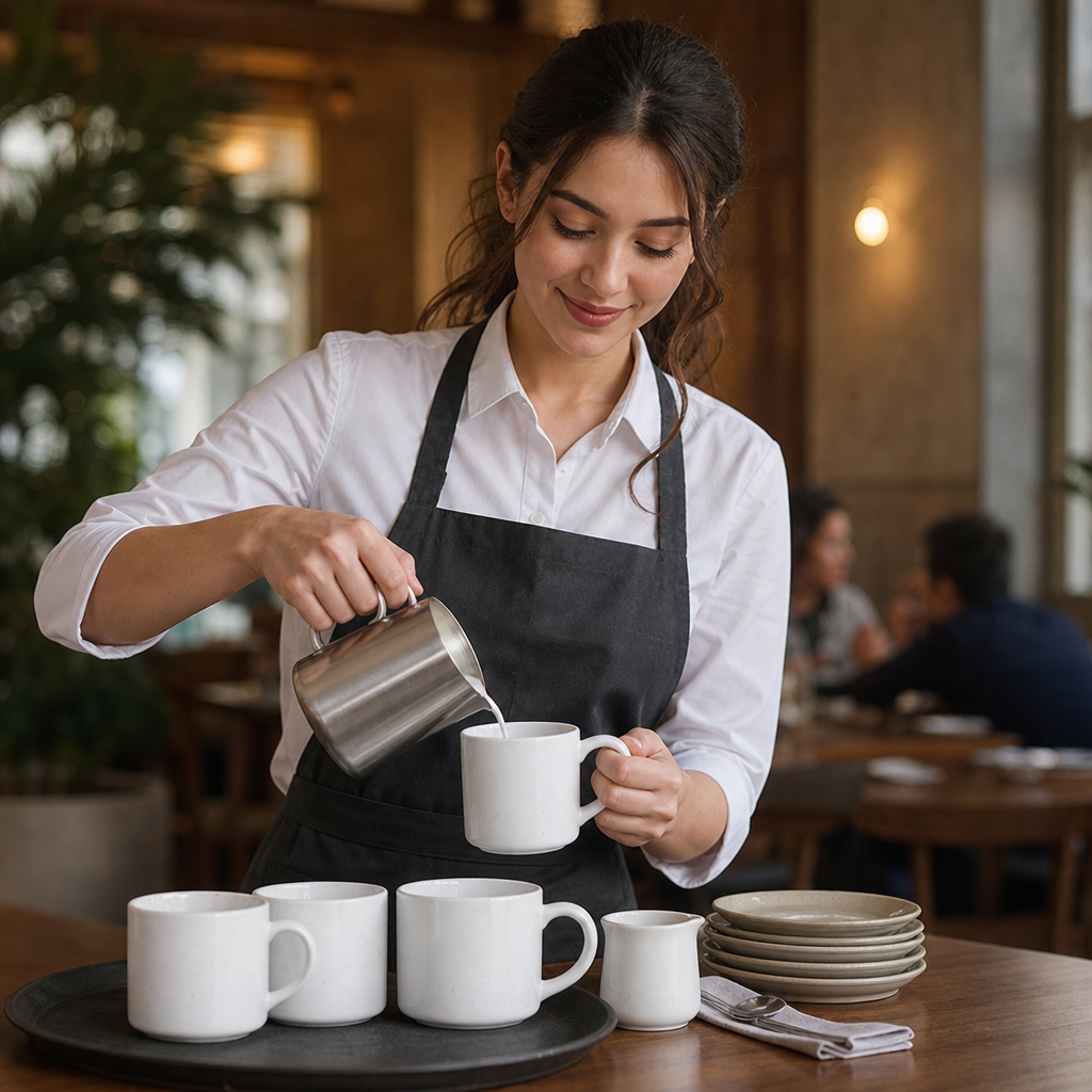 Mugs 300ml Porcelain for Cafés & Restaurants (Pack of 4)
