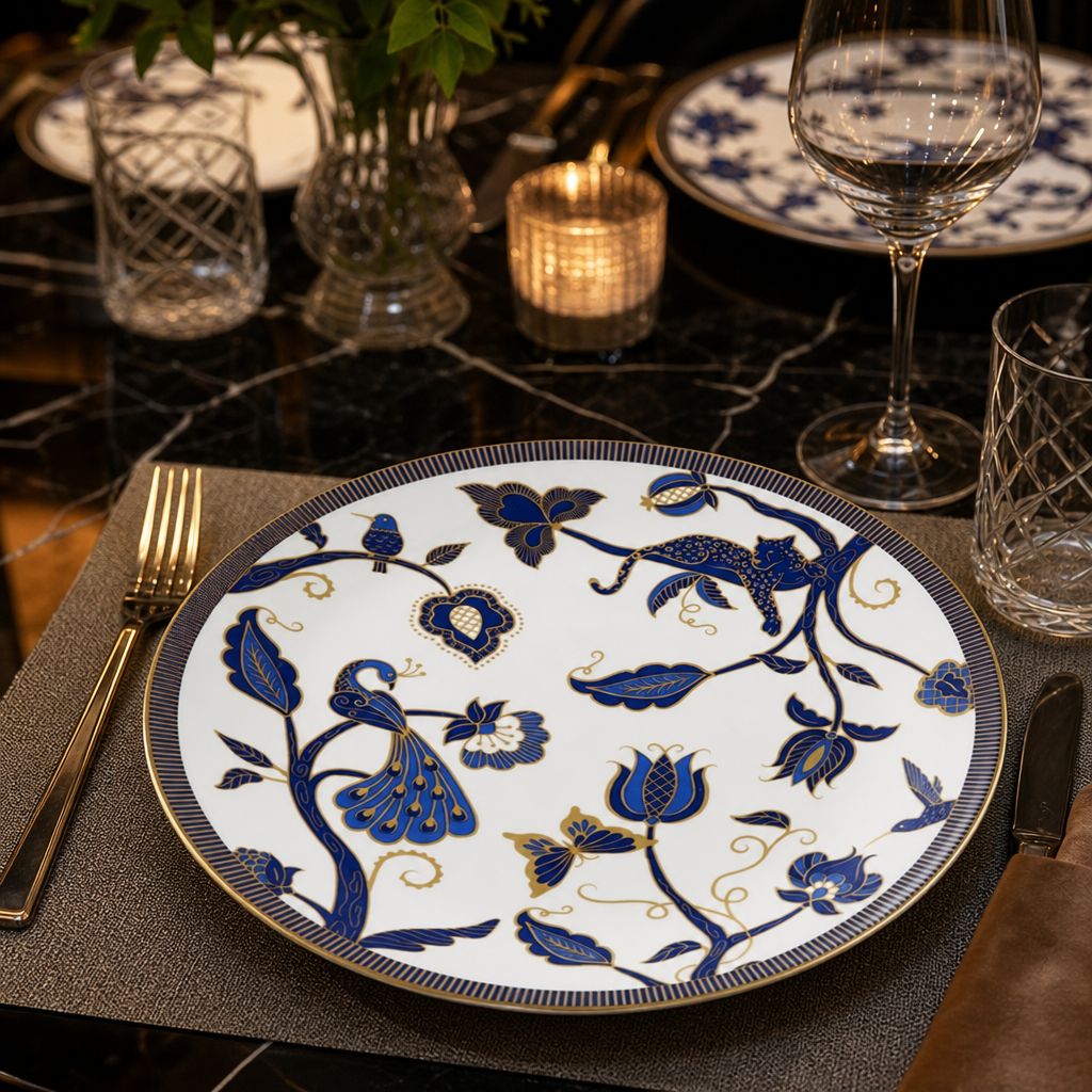Makira Bone China Coupe Plates 300mm for Upscale Dining (Pack of 6)